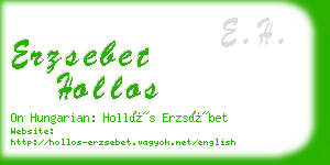 erzsebet hollos business card